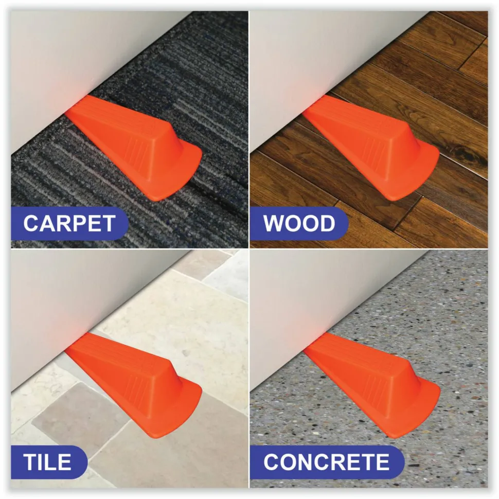 Master Caster Giant Foot Door Stop, Orange