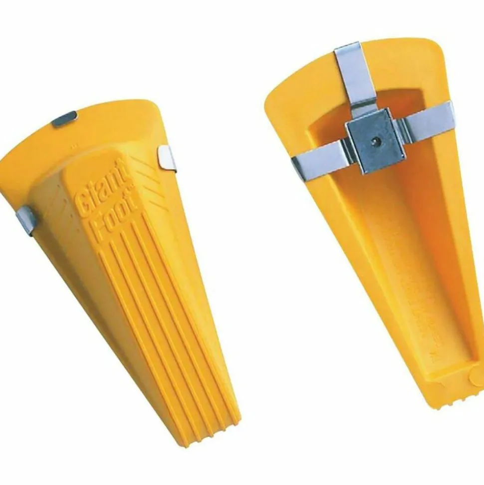 Master Caster Magnetic Giant Foot Doorstop, Yellow