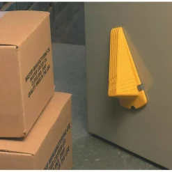 Master Caster Magnetic Giant Foot Doorstop, Yellow