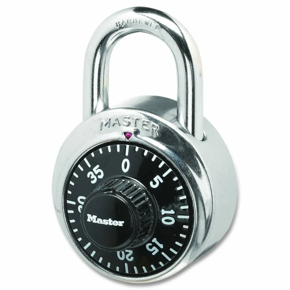 Master Lock Combination Padlock, Black, Pack Of 2