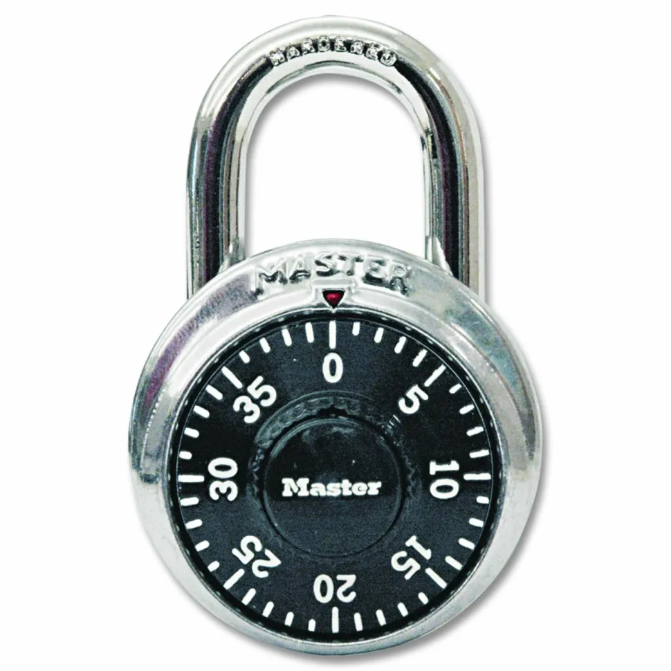 Master Lock Combination Padlock, Black, Pack Of 2
