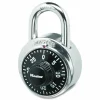 Master Lock Combination Padlock, Black/Chrome
