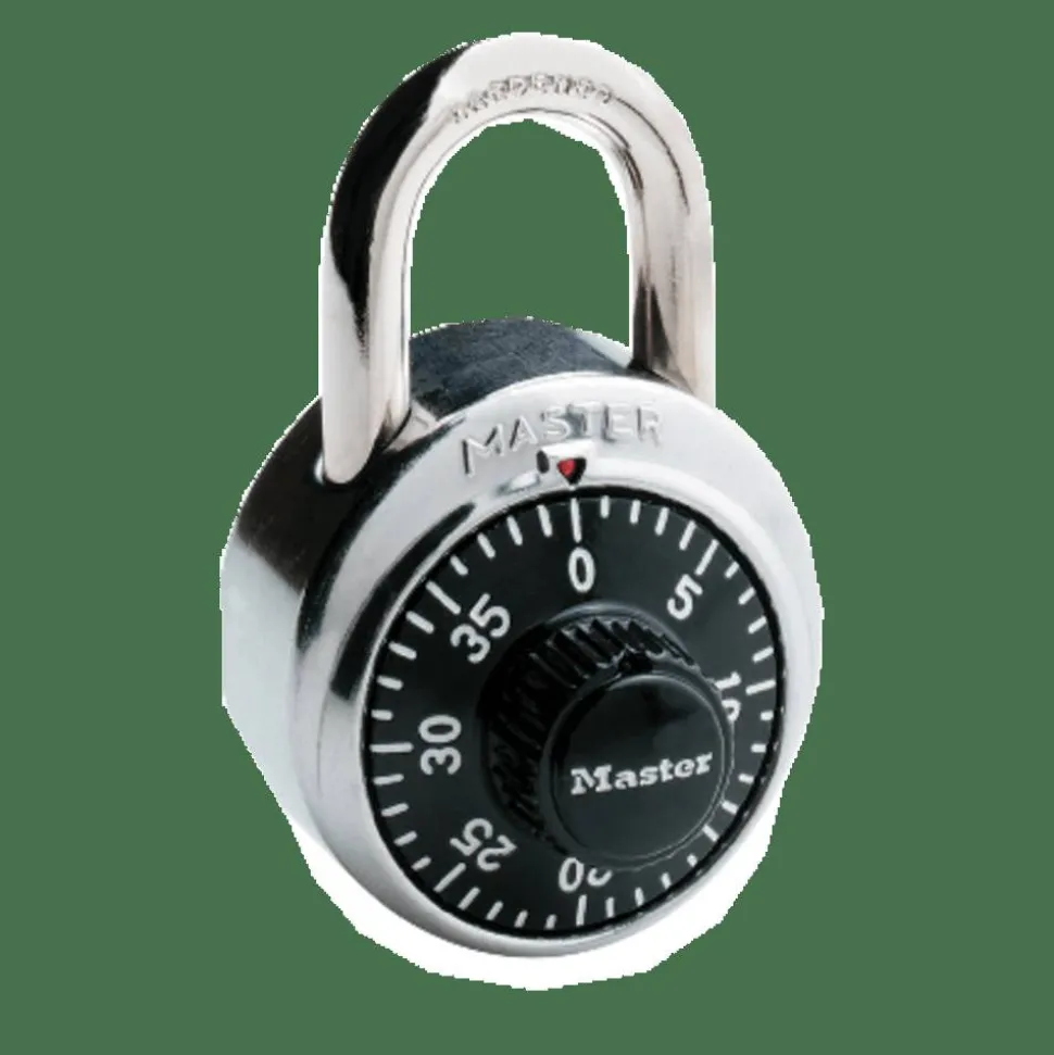 Master Lock Combination Padlock, Black/Chrome