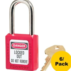 Master Lock Danger Red Safety Padlock