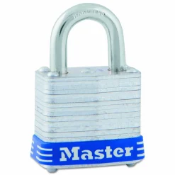 Master Lock Four-Pin Tumbler Lock, Laminated Steel Body, 1.12
