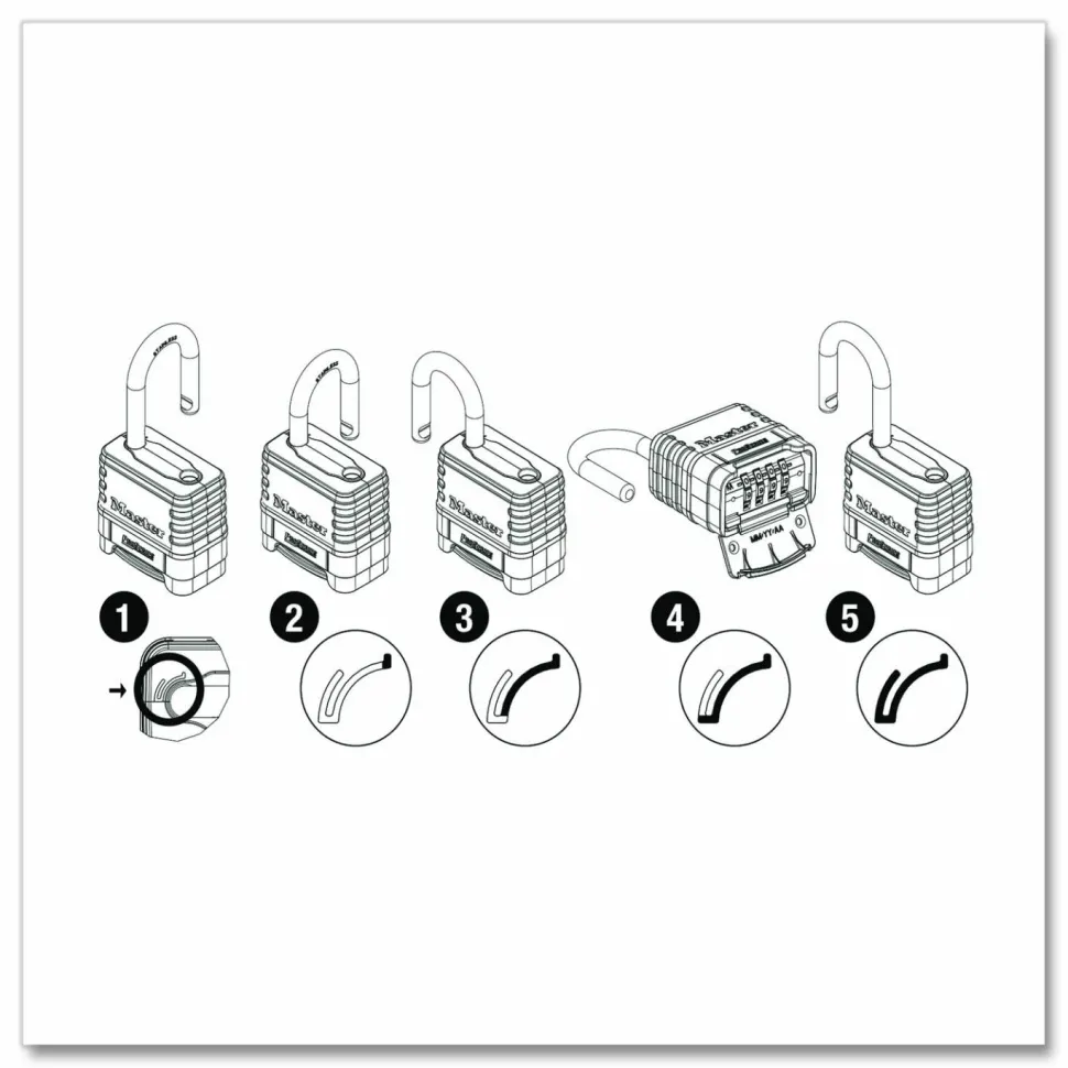 Master Lock ProSeries Stainless Steel Combination Lock, 5/16", Stainless Steel