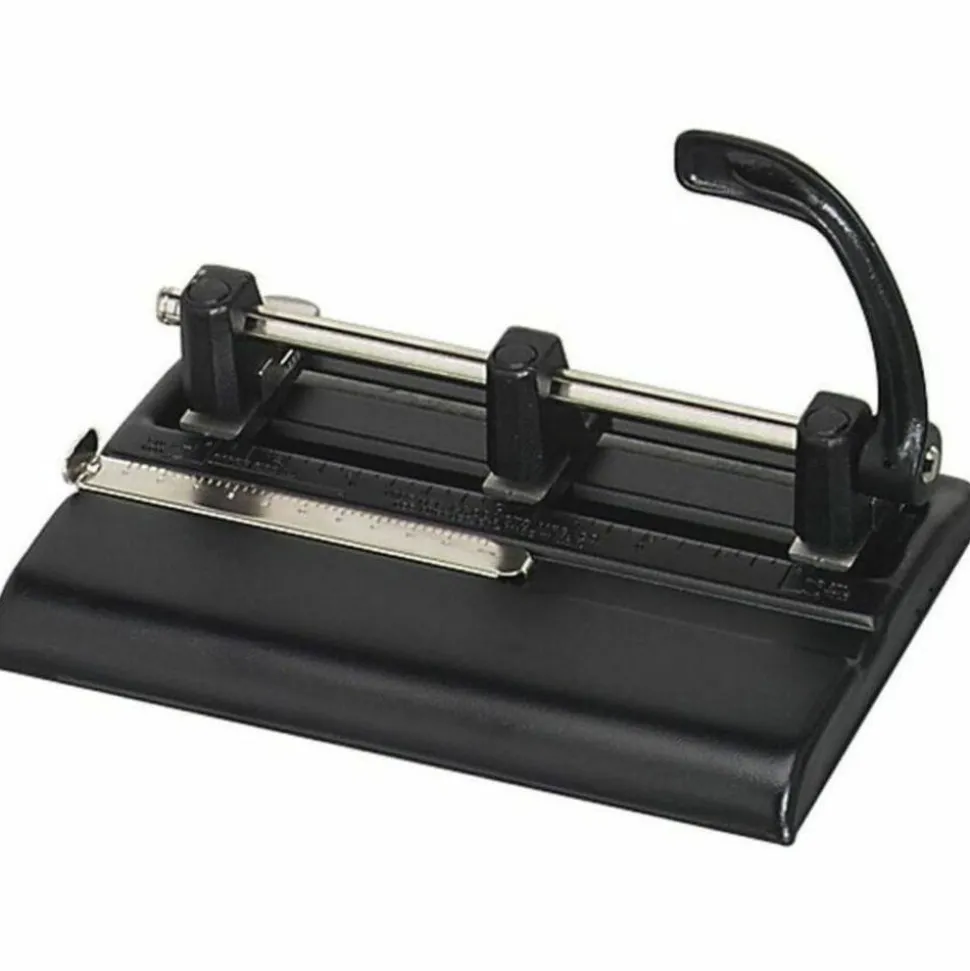 Master 1325B 3-Hole Punch, Black