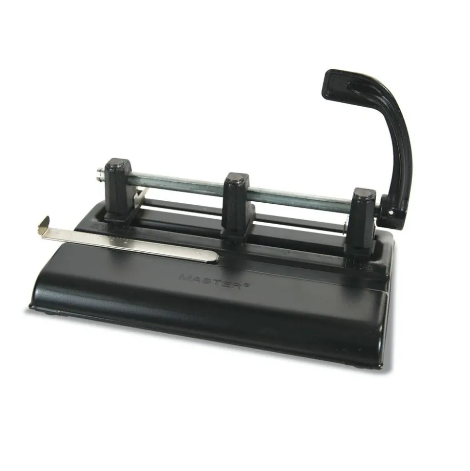 Master 1325B 3-Hole Punch, Black