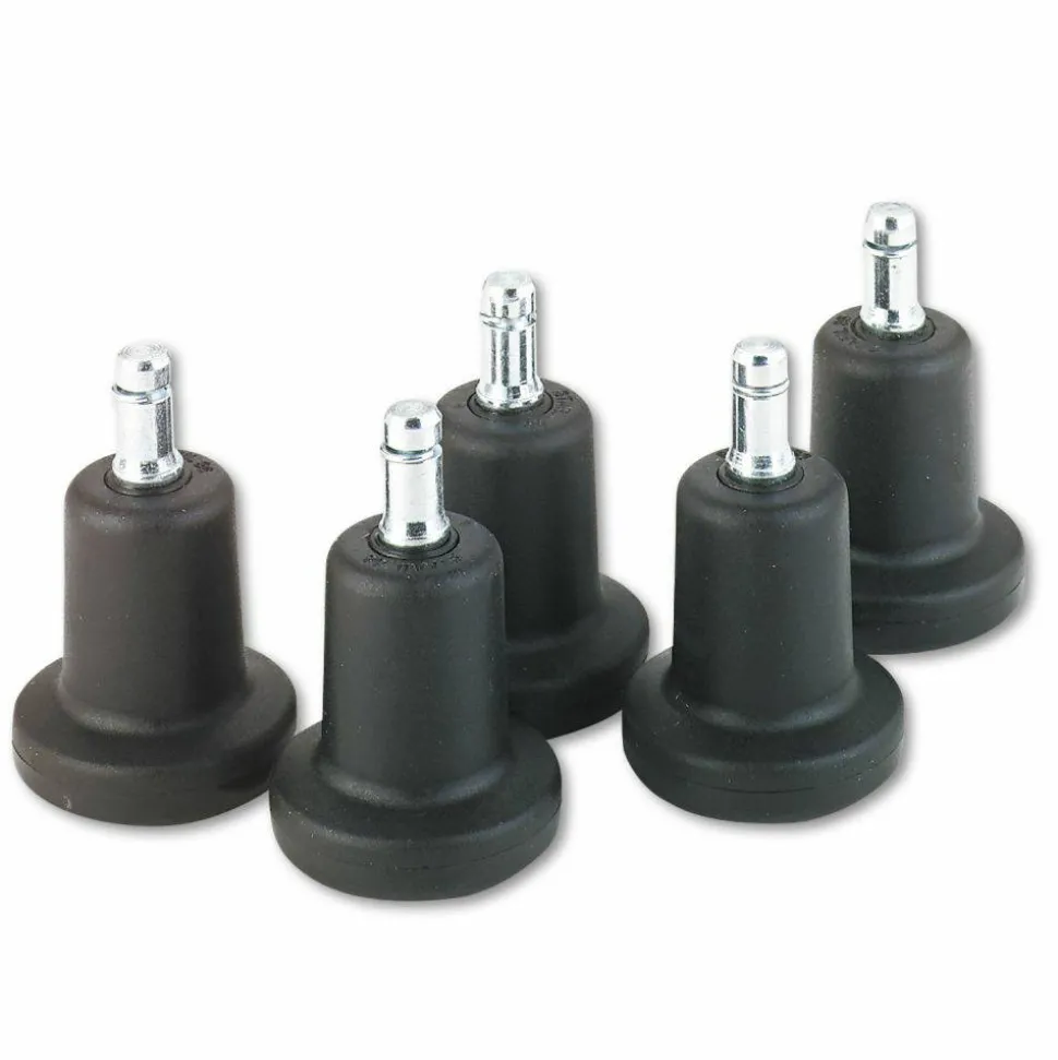 Master Caster Bell Glide Casters, Stem B, 7/16" x 7/8", Pack Of 5