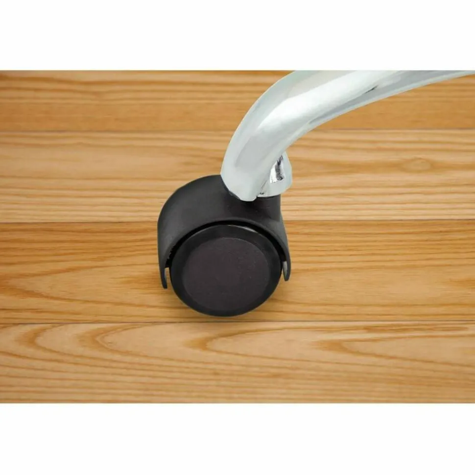 Master Caster Duet Noiseless Chair Mat Casters - 2" Diameter - 110 lb Load Capacity - Polyurethane - Matte Black - 1 Set