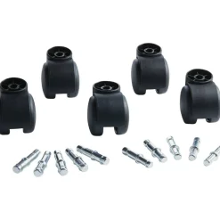 Master Caster Futura Series Casters, Hard Wheel, Stem B For Metal Bases, Pack Of 5