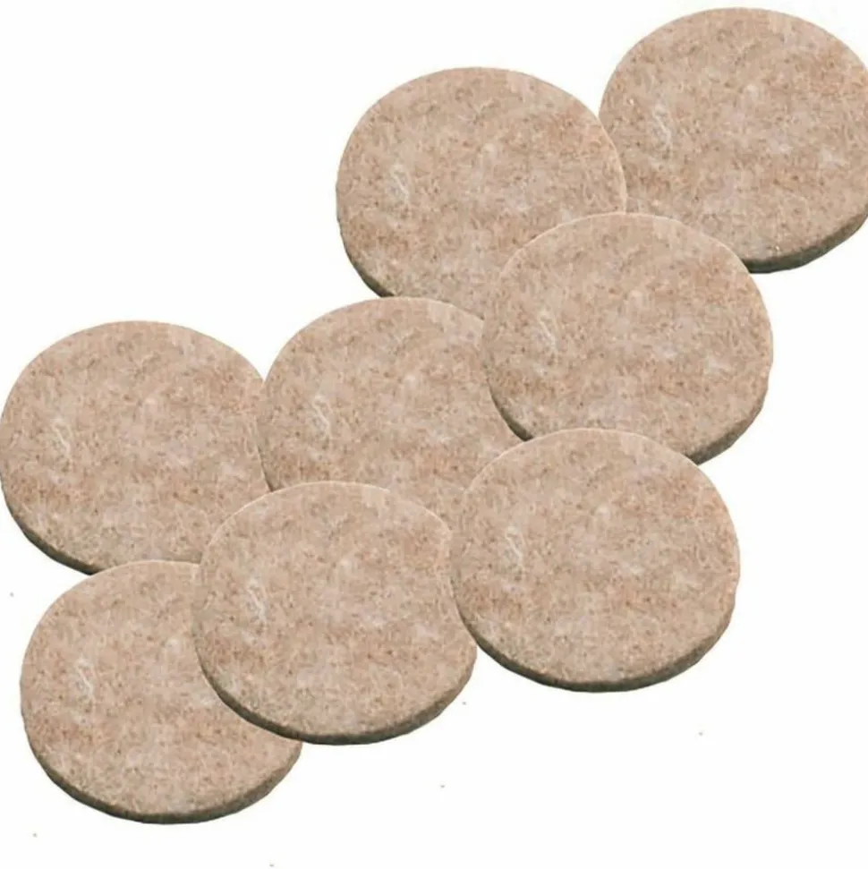Master Caster Scratch Guard Self-Adhesive Felt Pads, 1" Diameter Circles, Pack Of 16