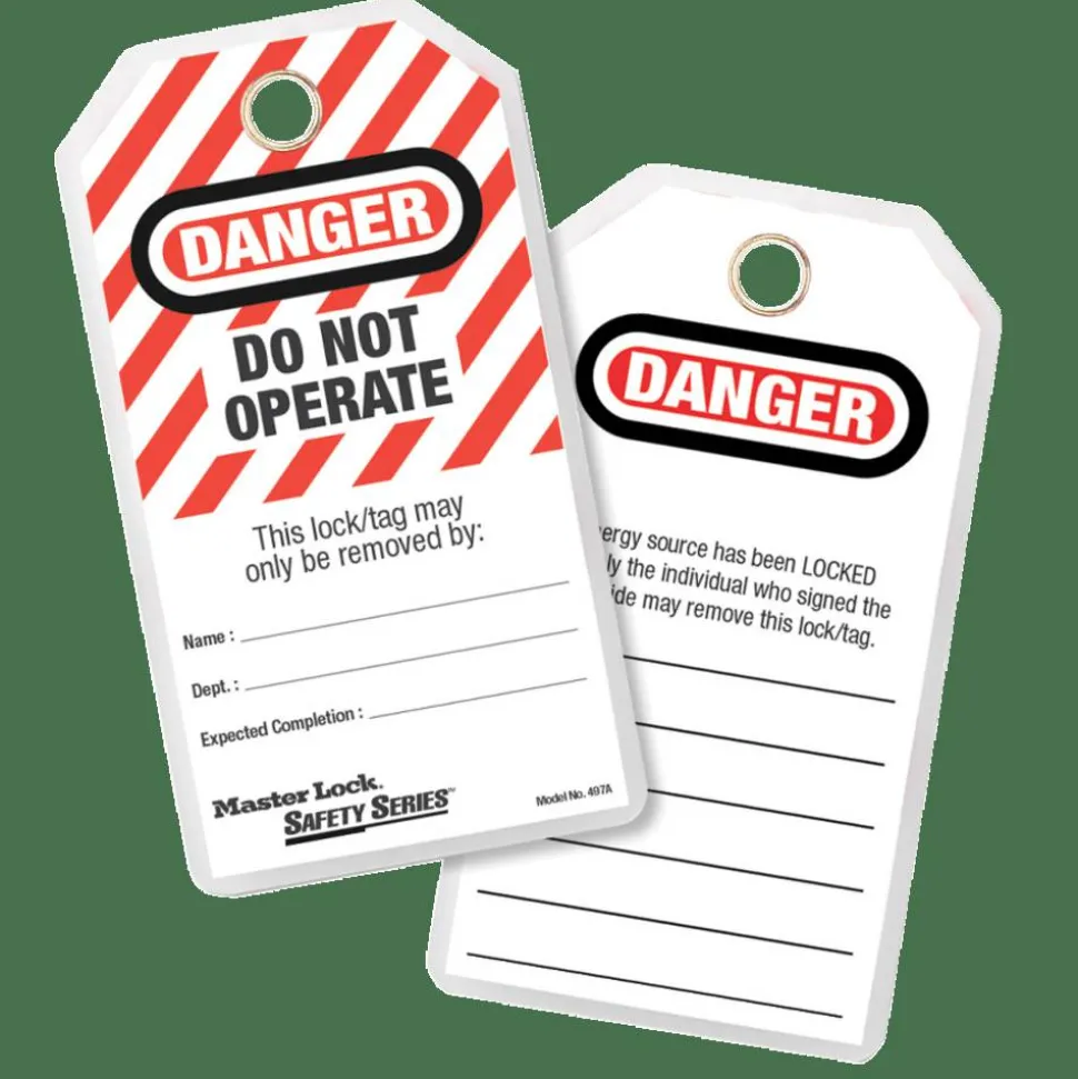 Master Lock 'Do Not Operate' English Lockout ID Tags, Pack Of 12