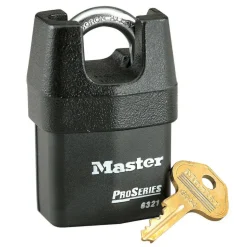 Master Lock Pro Series Boron Alloy High Security Key Padlock, 7/8" x 3/4"
