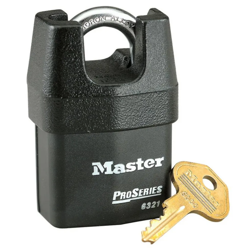 Master Lock Pro Series Boron Alloy High Security Key Padlock, 7/8" x 3/4"