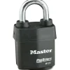 Master Lock Pro Series Rekeyable Padlock - Keyed Different - 0.31" Shackle Diameter - Cut Resistant, Pry Resistant, Weather Resistant - Steel - Black