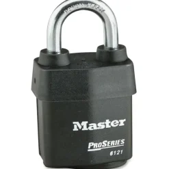 Master Lock Pro Series Rekeyable Padlock - Keyed Different - 0.31" Shackle Diameter - Cut Resistant, Pry Resistant, Weather Resistant - Steel - Black
