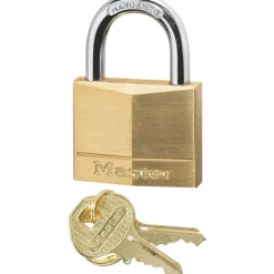 Master Lock Solid Brass Padlock - Keyed Different - 0.25" Shackle Diameter - Rust Resistant - Brass - 1 Each