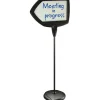 MasterVision Arrow Easy-Clean Dry-Erase Sign Stand, 17" x 25", Silver/Black