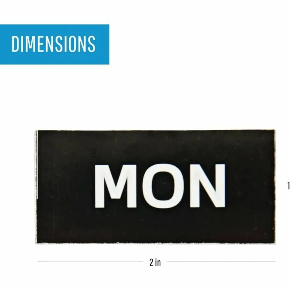 MasterVision Magnetic Days Of The Week, 1" x 2", Pack Of 7