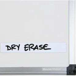 MasterVision "6 Magnetic Dry-Erase Writable Strips, 6" x 0.88", White, Pack Of 25