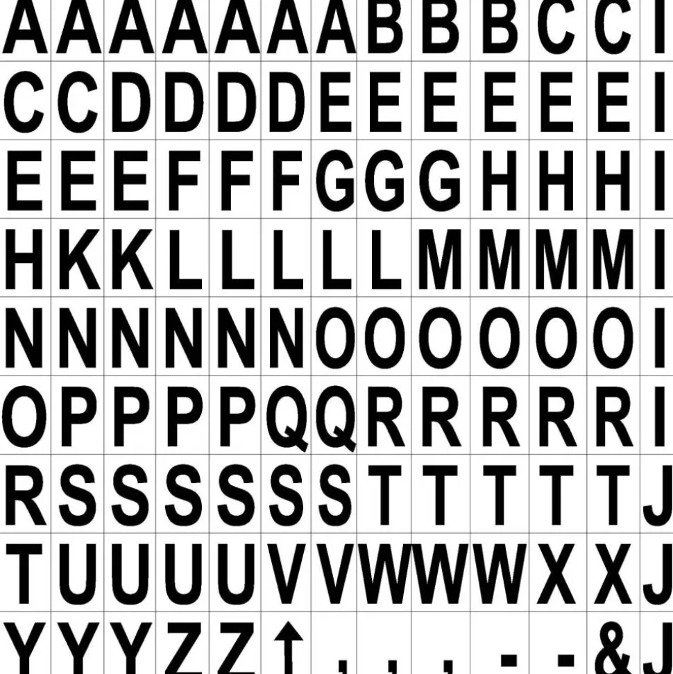 MasterVision Magnetic Letters, 3/4" x 1/2", Black, Pack Of 120