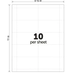 Matte Business Cards, 2" x 3 1/2", White, Pack Of 1,000