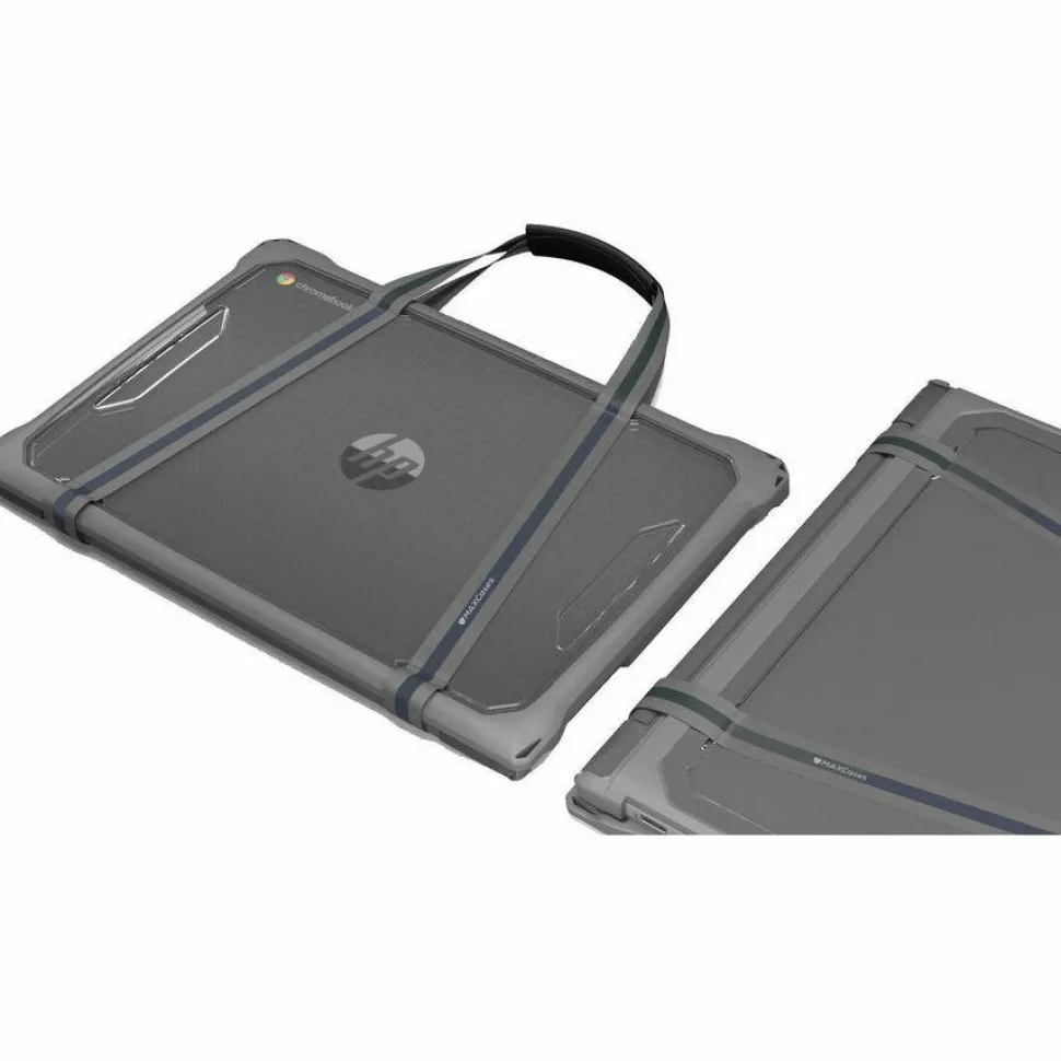 MAXCases Extreme Shell-F2 Slide Chromebook Case for HP Fortis Chromebook G1i, G10 & G11 14" (Gray/Clear)