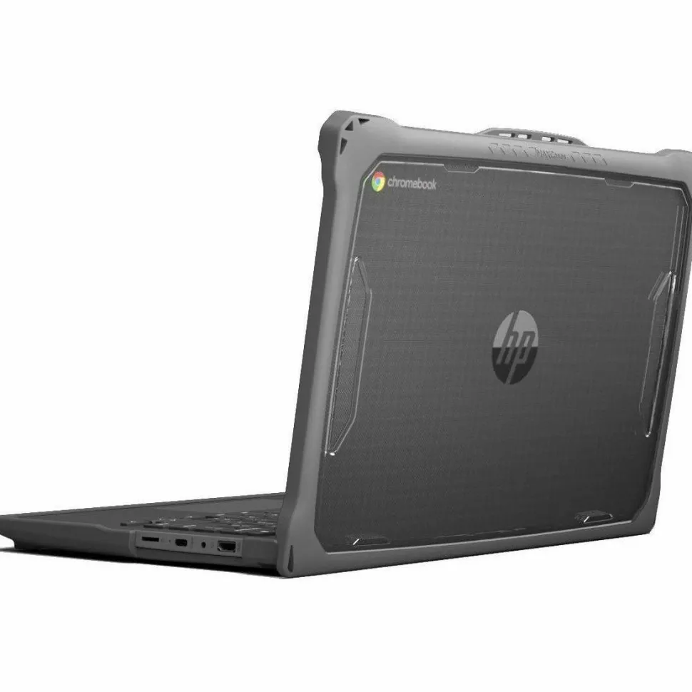 MAXCases Extreme Shell-F2 Slide Chromebook Case for HP Fortis Chromebook G1i, G10 & G11 14" (Gray/Clear)