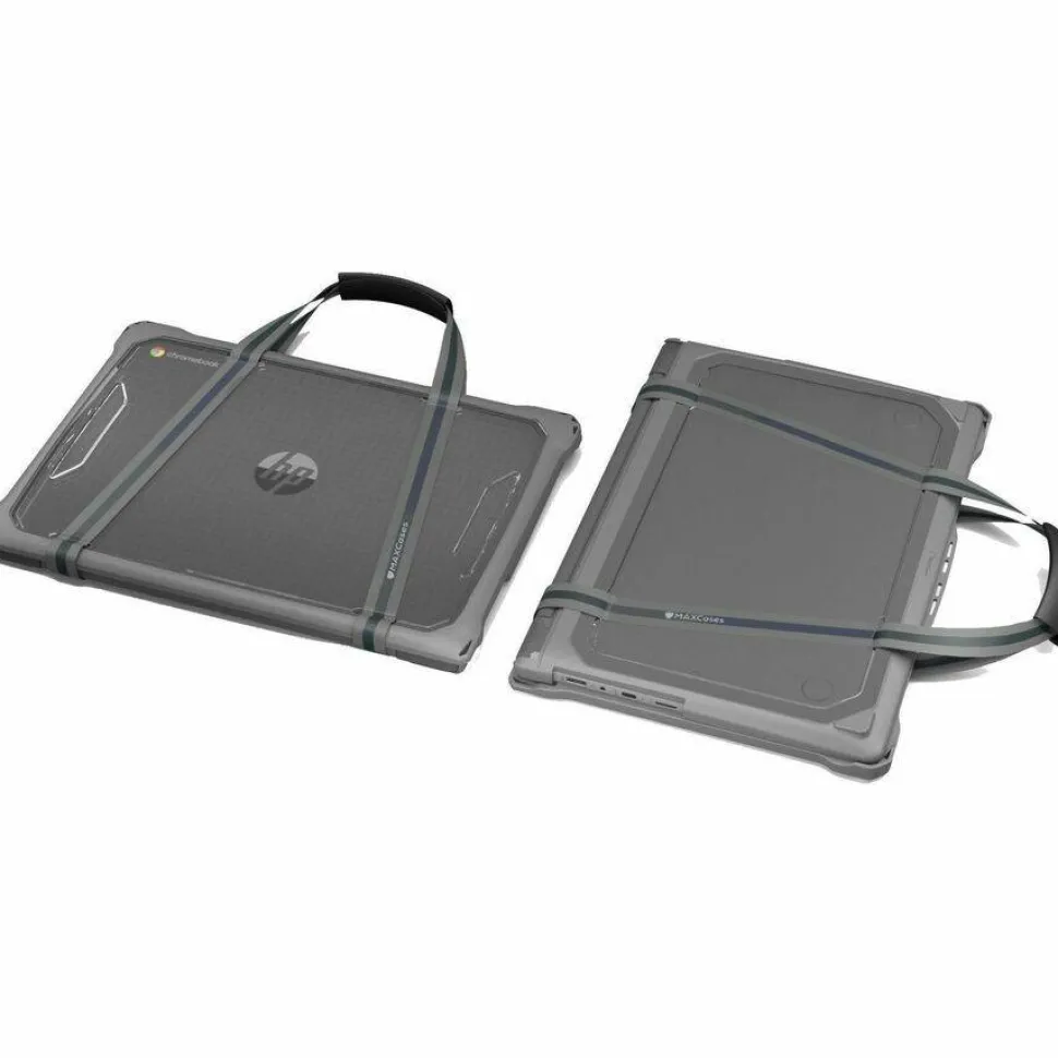 MAXCases Extreme Shell-F2 Slide Chromebook Case for HP Fortis Chromebook G1i, G10 & G11 14" (Gray/Clear)