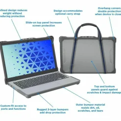MAXCases Extreme Shell-F2 Slide Chromebook Case for HP Fortis Chromebook G1i, G10 & G11 14