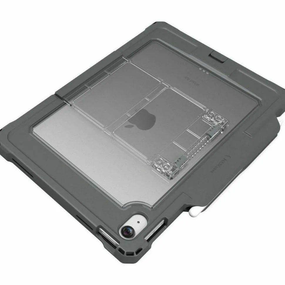 MAXCases Shield Extreme-X2 for iPad 10/11 10.9" w/3.5 mm Adapter and Tamper-Resistant Design (2022) (Black Bezel-Gray Chromebook Case)
