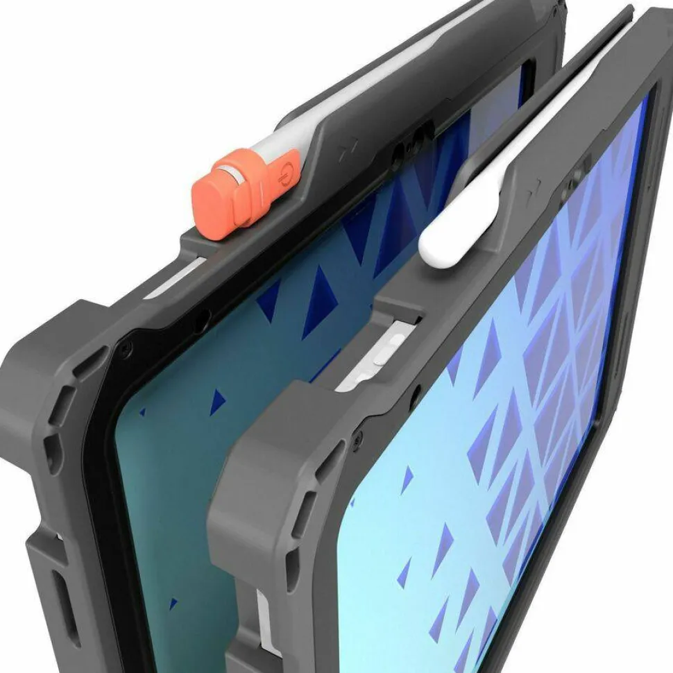 MAXCases Shield Extreme-X2 for iPad 10/11 10.9" w/3.5 mm Adapter and Tamper-Resistant Design (2022) (Black Bezel-Gray Chromebook Case)