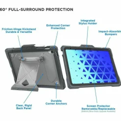 MAXCases Shield Extreme-X2 for iPad 10/11 10.9" (2022) (Black Bezel-Gray Chromebook Case)