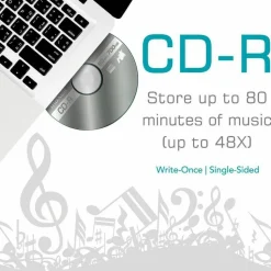 Maxell CD-R Media Spindle, 700MB/80 Minutes, Pack Of 100