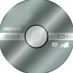 Maxell DVD+R Recordable Media Spindle, 4.7GB/120 Minutes, Pack Of 50