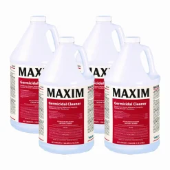 Maxim Germicidal Cleaner, Lemon Scent, 1 gal Bottle, 4/Carton
