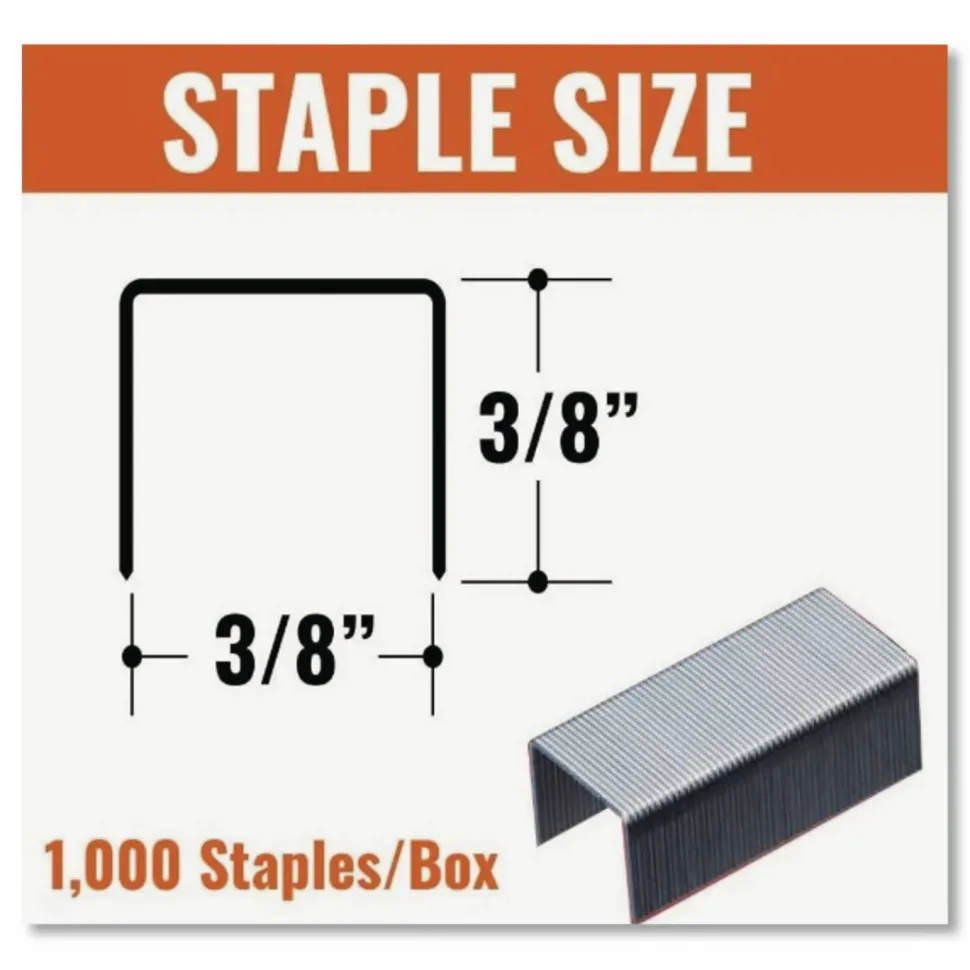 MAX Vaimo 80 Stapler Replacement Staples - 3/8" Leg - 3/8" Crown - Silver - 1 Box