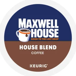 Maxwell House House Blend Coffee Keurig Single Serve K-Cup Pods, 24 Pods Per Pack, Case Of 4 Packs