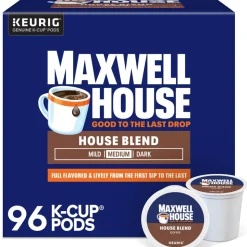 Maxwell House House Blend Coffee Keurig Single Serve K-Cup Pods, 24 Pods Per Pack, Case Of 4 Packs