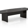 MayLine Aberdeen Series Mocha Tf Laminate 10' Conference Table, Boat Surface