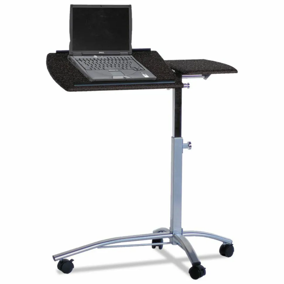 Mayline Group Laptop Caddy, 27-37"H x 29 1/2"W x 15"D, Anthracite/Metallic Gray