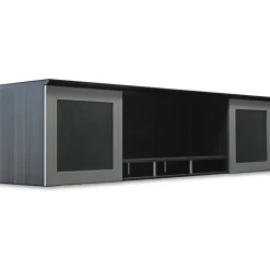 Mayline Medina Hutch - 2 Door(s) - Beveled Edge - Finish: Gray Steel Laminate - MNH63LGS