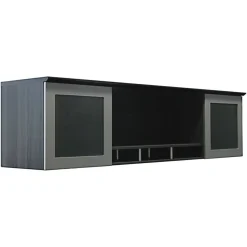 Mayline Medina Hutch - 2 Door(s) - Beveled Edge - Finish: Gray Steel Laminate - MNH63LGS