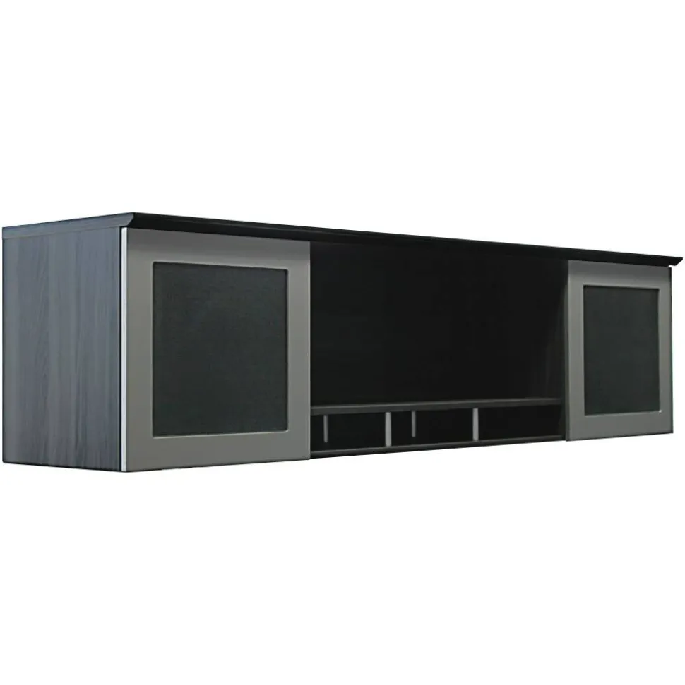 Mayline Medina Hutch - 2 Door(s) - Beveled Edge - Finish: Gray Steel Laminate - MNH63LGS