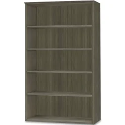 Mayline Medina Series Gray Laminate. 5-Shelf Bookcase
