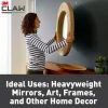 3M Claw Drywall Picture Hanger, Stainless Steel, 45 lb Capacity, 3 Hooks and 3 Spot Markers