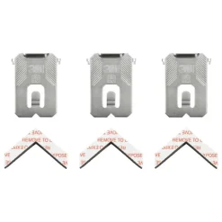 3M Claw Drywall Picture Hanger, Stainless Steel, 45 lb Capacity, 3 Hooks and 3 Spot Markers