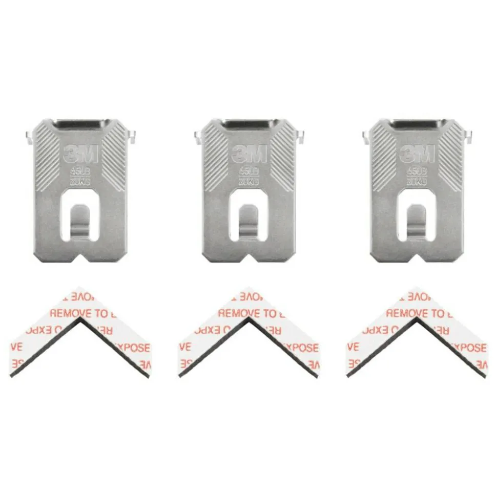 3M Claw Drywall Picture Hanger, Stainless Steel, 45 lb Capacity, 3 Hooks and 3 Spot Markers