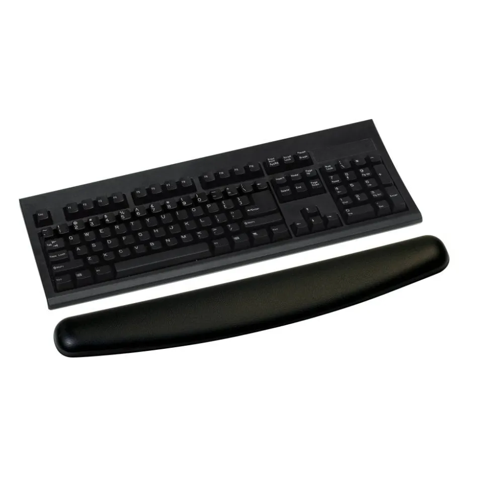 3M Compact Gel Keyboards Wrist Rest With Antimicrobial Protection, 18" Wide, Black